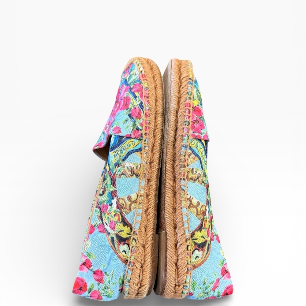 Dolce & Gabbana Multicolor Floral Print Fabric Espadrille Flats EU 40 US 10 - Picture 10 of 14